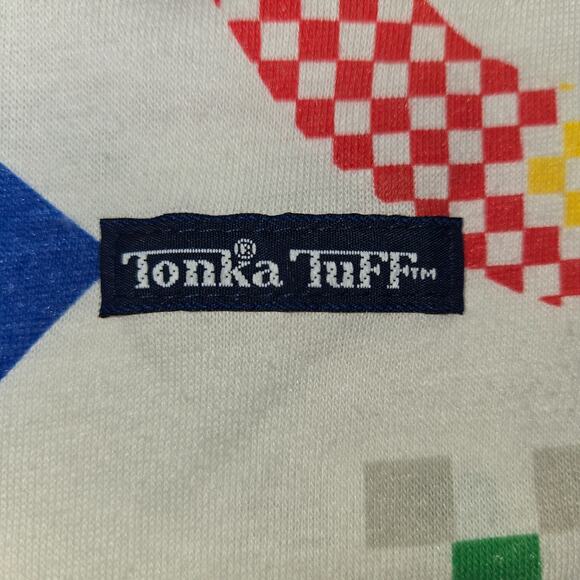 Tonka Tuff Polo Shirt Shorts Outfit Size 5T Blue Embroidered 1985 Elkay VG+ Cond - Picture 7 of 12